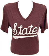 Bella+Canvas State Script V-Neck Short Sleeve Tee